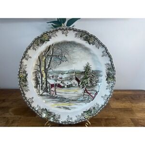 Johnson Brothers Friendly Village Winter Scene Large Serving Platter Christmas